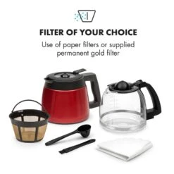 Aromatica II Duo Kaffeemaschine, Integriertes Mahlwerk, 1,25 L, Rot 14 Aromatica II Duo Kaffeemaschine, Integriertes Mahlwerk, 1,25 L, Rot -Haushaltsgeräte Rabatte 10032866 yy 0004 logo Klarstein Aromatica II Duo Kaffeemaschine rot