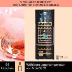 Barossa 54 Uno Weinkühlschrank 155 L 54 Flaschen Glastür Touch LED 10 Barossa 54 Uno Weinkühlschrank 155 L 54 Flaschen Glastür Touch LED -Haushaltsgeräte Rabatte 10032925 de 0003 usp