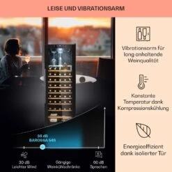 Barossa 54 Uno Weinkühlschrank 155 L 54 Flaschen Glastür Touch LED 11 Barossa 54 Uno Weinkühlschrank 155 L 54 Flaschen Glastür Touch LED -Haushaltsgeräte Rabatte 10032925 de 0004 usp