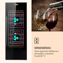 Barossa 77 Duo Weinkühlschrank 2 Zonen 191 L 77 Fl. Touch LED Schwarz -Haushaltsgeräte Rabatte 10032963 de 0005 logo