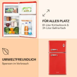 Irene Kühl- & Gefrierkombination 85 Liter Retro-Design -Haushaltsgeräte Rabatte 10032980 de 0004 logo