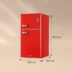 Irene Kühl- & Gefrierkombination 85 Liter Retro-Design -Haushaltsgeräte Rabatte 10032980 yy 0011 dimensions
