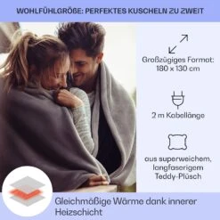 Dr. Watson SuperSoft Heizdecke 120 W 180 X 130 Cm Teddy-Plüsch -Haushaltsgeräte Rabatte 10033006 de 0005 usp