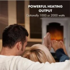 Graz Elektrischer Kamin 1000/2000W Thermostat PanoramaView -Haushaltsgeräte Rabatte 10033095 yy 0004 logo Klarstein Graz Elektrischer Kamin weiss