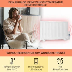 Wallander Ölradiator 800W Thermostat Ölheizung Ultraflach Weiß 9 Wallander Ölradiator 800W Thermostat Ölheizung Ultraflach Weiß -Haushaltsgeräte Rabatte 10033100 de 0003 usp