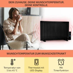 Wallander Ölradiator 800W Thermostat Ölheizung Ultraflach Schwarz 9 Wallander Ölradiator 800W Thermostat Ölheizung Ultraflach Schwarz -Haushaltsgeräte Rabatte 10033101 de 0003 usp