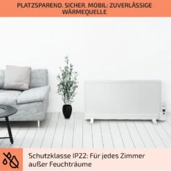 Wallander Ölradiator 1000W Thermostat Ölheizung Ultraflach Weiß -Haushaltsgeräte Rabatte 10033102 de 0007 usp