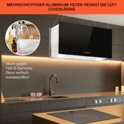 Kronleuchter L Inselabzugshaube 60cm Abluft: 590m³/h LED Touch Glas -Haushaltsgeräte Rabatte 10033106 de 0006 usp