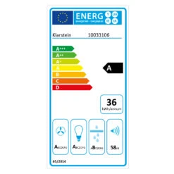 Kronleuchter L Inselabzugshaube 60cm Abluft: 590m³/h LED Touch Glas -Haushaltsgeräte Rabatte 10033106 energy label