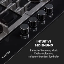 Ignito 4 Zonen Gaskochfeld 4-flammig Sabaf-Brenner Glaskeramik Schwarz -Haushaltsgeräte Rabatte 10033132 de 0004 logo