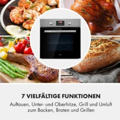 Kalahari Elektrischer Einbaubackofen 2300W 7 Funktionen Schwarz -Haushaltsgeräte Rabatte 10033187 de 0008 logo