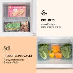 Audrey Kühl- & Gefrierkombination 97l/39l Retro-Look 2 Böden -Haushaltsgeräte Rabatte 10033192 de 0004 logo