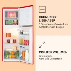 Audrey Kühl- & Gefrierkombination 97l/39l Retro-Look 2 Böden -Haushaltsgeräte Rabatte 10033193 de 0003 logo