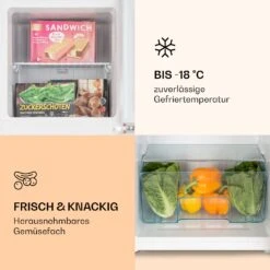 Audrey Kühl- & Gefrierkombination 97l/39l Retro-Look 2 Böden -Haushaltsgeräte Rabatte 10033193 de 0004 logo