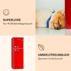 Audrey Kühl- & Gefrierkombination 97l/39l Retro-Look 2 Böden -Haushaltsgeräte Rabatte 10033193 de 0006 logo