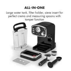 Espressionata Gusto Espressomaschine 1100W 15 Bar Druck Schwarz 16 Espressionata Gusto Espressomaschine 1100W 15 Bar Druck Schwarz -Haushaltsgeräte Rabatte 10033209 yy 0008 logo Klarstein Espressionata Gusto Espressomaschine reedit