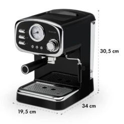 Espressionata Gusto Espressomaschine 1100W 15 Bar Druck Schwarz 17 Espressionata Gusto Espressomaschine 1100W 15 Bar Druck Schwarz -Haushaltsgeräte Rabatte 10033209 yy 0009 logo Klarstein Espressionata Gusto Espressomaschine