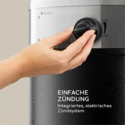 Goldflame Deluxe Terrassenheizstrahler 36.000BTU/11kW Mobil Edelstahl -Haushaltsgeräte Rabatte 10033278 yy 0004 logo Blumfeldt Goldflame Deluxe Heizstrahler schwarz