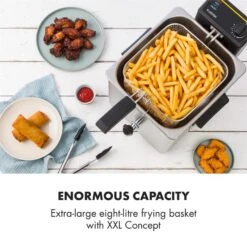 Family Fry Fritteuse 3000W Oil Drain Technology Edelstahl Silber -Haushaltsgeräte Rabatte 10033342 yy 0003 logo Klarstein Family Fry Fritteuse 3000W silber