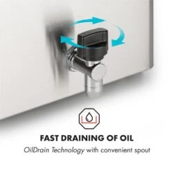 Family Fry Fritteuse 3000W Oil Drain Technology Edelstahl Silber -Haushaltsgeräte Rabatte 10033342 yy 0005 logo Klarstein Family Fry Fritteuse 3000W silber