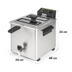 Family Fry Fritteuse 3000W Oil Drain Technology Edelstahl Silber -Haushaltsgeräte Rabatte 10033342 yy 0010 logo Klarstein Family Fry Fritteuse 3000W silber