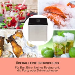Clearcube Eiswürfelmaschine Klareis 13kg/24h Edelstahl Schwarz -Haushaltsgeräte Rabatte 10033350 de 0003 usp