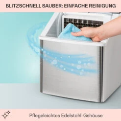 Clearcube Eiswürfelmaschine Klareis 13kg/24h Edelstahl Schwarz -Haushaltsgeräte Rabatte 10033350 de 0005 usp