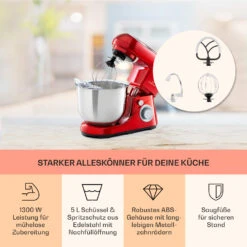 Bella Pico 2G Küchenmaschine 1300W 1,7PS 6 Stufen 5 Liter -Haushaltsgeräte Rabatte 10033801 de 0003 usp