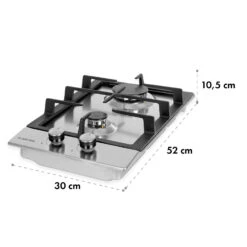 Ignito Domino Gaskochfeld 2-flammig Sabaf-Brenner Edelstahl Silber -Haushaltsgeräte Rabatte 10034108 yy 0009 logo