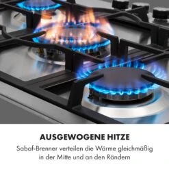 Ignito 5 Zonen Gaskochfeld 5-flammig Sabaf-Brenner Edelstahl Silber -Haushaltsgeräte Rabatte 10034111 de 0003 logo