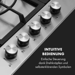 Ignito 5 Zonen Gaskochfeld 5-flammig Sabaf-Brenner Edelstahl Silber -Haushaltsgeräte Rabatte 10034111 de 0004 logo