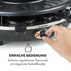 Fonduelette Raclette Und Fondue 1350W 1 Liter 38 Cm Ø Für 8 Personen -Haushaltsgeräte Rabatte 10034138 de 0004 logo