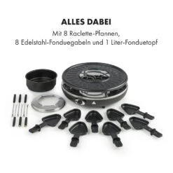 Fonduelette Raclette Und Fondue 1350W 1 Liter 38 Cm Ø Für 8 Personen -Haushaltsgeräte Rabatte 10034138 de 0006 logo