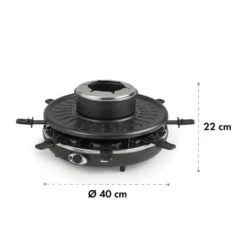 Fonduelette Raclette Und Fondue 1350W 1 Liter 38 Cm Ø Für 8 Personen -Haushaltsgeräte Rabatte 10034138 yy 0007 logo Klarstein Fonduelette Raclette und Fondue 1350W