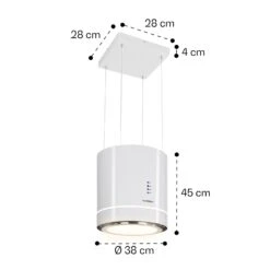 Tron Ambience Inselabzugshaube Ø38cm Umluft 540m³/h LED Weiß 16 Tron Ambience Inselabzugshaube Ø38cm Umluft 540m³/h LED Weiß -Haushaltsgeräte Rabatte 10034214 yy 0011 dimensions