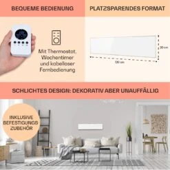 Wonderwall Air 36 Infrarotheizung 120x30cm 360W Wandinstallation Fernbedienung 13 Wonderwall Air 36 Infrarotheizung 120x30cm 360W Wandinstallation Fernbedienung -Haushaltsgeräte Rabatte 10034231 de 0006 usp