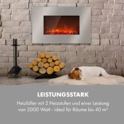 Lausanne Luxe Elektrischer Kamin 2000W 2 Heizstufen 90 Cm Edelstahl -Haushaltsgeräte Rabatte 10034252 de 0006 logo