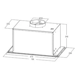 Simplica Dunstabzugshaube Einbau 70cm Abluft: 400 M³/h LED Edelstahl -Haushaltsgeräte Rabatte 10034256 yy 0009 logo Klarstein Simplica Dunstabzugshaube 70cm Edelstahl