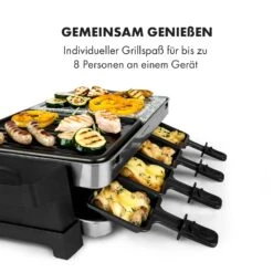 Sirloin Raclette 1500W Aluminium / Stein 8 Personen Kontroll-LED -Haushaltsgeräte Rabatte 10034275 de 0005 logo