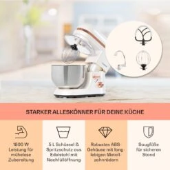 Bella Elegance Küchenmaschine 2000W/2,7PS/5,2 Ltr Edelstahl BPA-frei -Haushaltsgeräte Rabatte 10034365 de 0003 usp