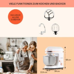 Bella Elegance Küchenmaschine 2000W/2,7PS/5,2 Ltr Edelstahl BPA-frei -Haushaltsgeräte Rabatte 10034365 de 0005 usp