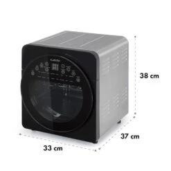 AeroVital Easy Touch Heißluftfritteuse 1700W 14l Timer 16 Programme Metallic / Schwarz -Haushaltsgeräte Rabatte 10034451 yy 0008 logo Klarstein AeroVital easy touch Heissluftfritteuse