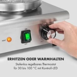 Wurstfabrik 600 Hot Dog Maker 600W 3 Spieße 5L 30-100°C Glas Edelstahl -Haushaltsgeräte Rabatte 10034454 de 0003 logo