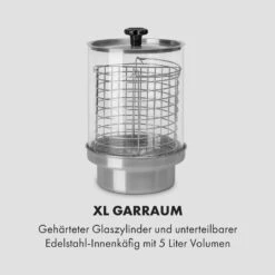 Wurstfabrik 600 Hot Dog Maker 600W 3 Spieße 5L 30-100°C Glas Edelstahl -Haushaltsgeräte Rabatte 10034454 de 0004 logo