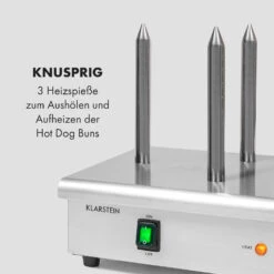 Wurstfabrik 600 Hot Dog Maker 600W 3 Spieße 5L 30-100°C Glas Edelstahl -Haushaltsgeräte Rabatte 10034454 de 0005 logo