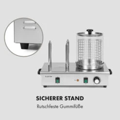 Wurstfabrik 600 Hot Dog Maker 600W 3 Spieße 5L 30-100°C Glas Edelstahl -Haushaltsgeräte Rabatte 10034454 de 0008 logo