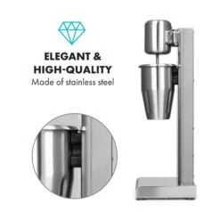 Kraftpaket Milchshake-Mixer Proteinshake 80W Edelstahl Silber -Haushaltsgeräte Rabatte 10034456 yy 0007 logo Klarstein Kraftpaket Pro Milchshake Mixer 80W