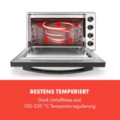 Masterchef 45 Mini-Backofen 45l 2000W 100-230 °C Timer Silber -Haushaltsgeräte Rabatte 10034497 de 0003 logo