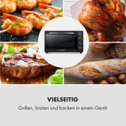 Masterchef 60 Mini-Backofen 60l 2000W 100-230 °C Timer Schwarz -Haushaltsgeräte Rabatte 10034498 de 0007 logo