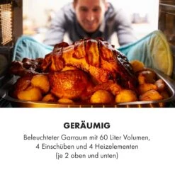 Masterchef 60 Mini-Backofen 60l 2000W 100-230 °C Timer Silber 12 Masterchef 60 Mini-Backofen 60l 2000W 100-230 °C Timer Silber -Haushaltsgeräte Rabatte 10034499 de 0004 logo